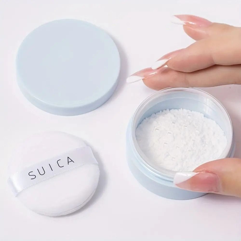 Beauty Makeup Blender - ขวดโหลแป้งฝุ่นสีขาวฝาปิดภาชนะบรรจุเครื่องสำอางขนาด5กรัม