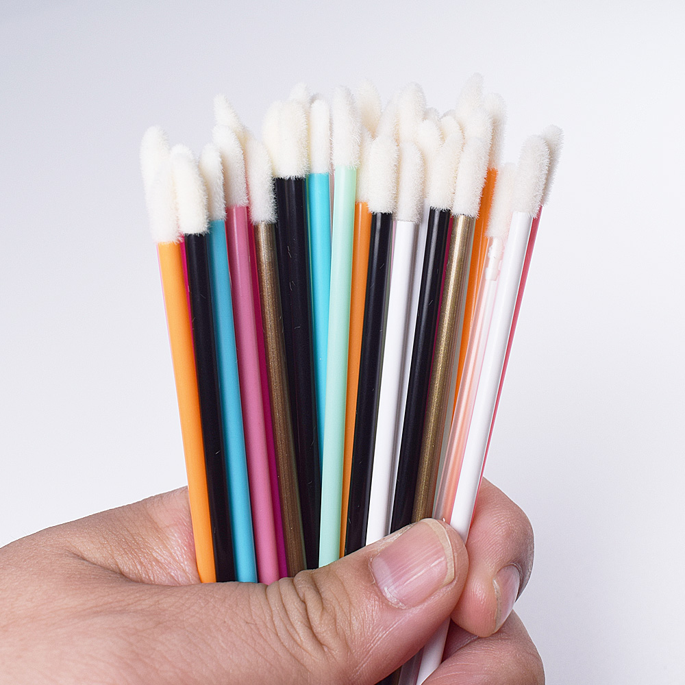 50Pcs Lip Brush แปรงขนตาแต่งหน - Blush Brush Kabuki บทวิจารณ์และราคา