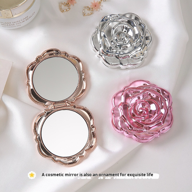 1PC แบบพกพามินิกระจก Retro Ros - Beauty Rose Makeup บทวิจารณ์และราคา