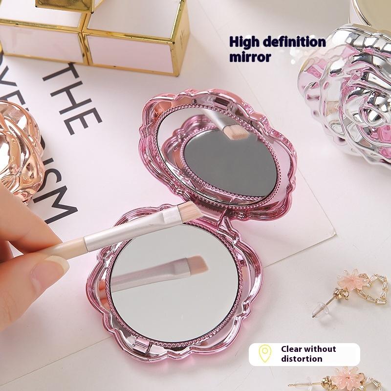 1PCS แบบพกพามินิกระจก Retro Ro - Beauty Rose Makeup บทวิจารณ์และราคา