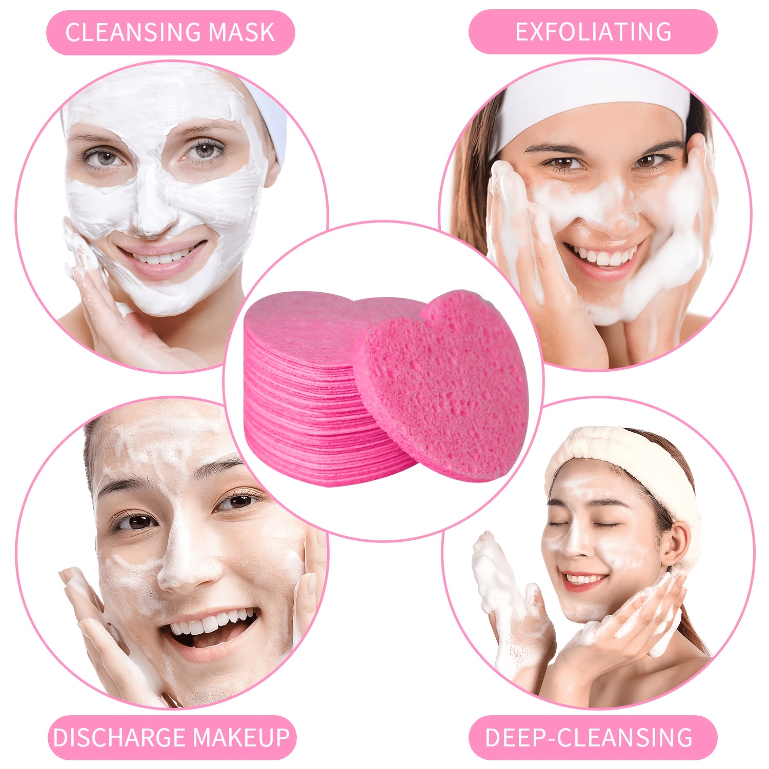 50 ชิ้น ฟองน้ำล้างหน้าแบบกดอัด - Beauty Makeup Blender บทวิจารณ์และราคา