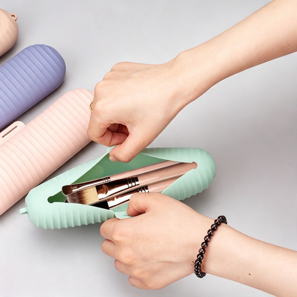 กระเป๋าใส่แปรงแต่งหน้าซิลิโคนแ - Blush Brush Kabuki บทวิจารณ์และราคา