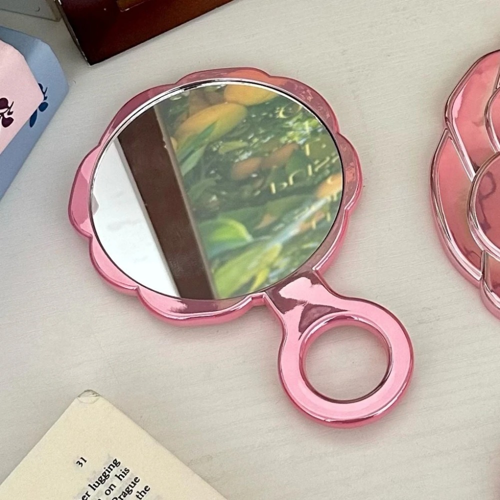 กระจกแต่งหน้าแบบถือมือรูปดอกกุ - Makeup Beauty House บทวิจารณ์และราคา