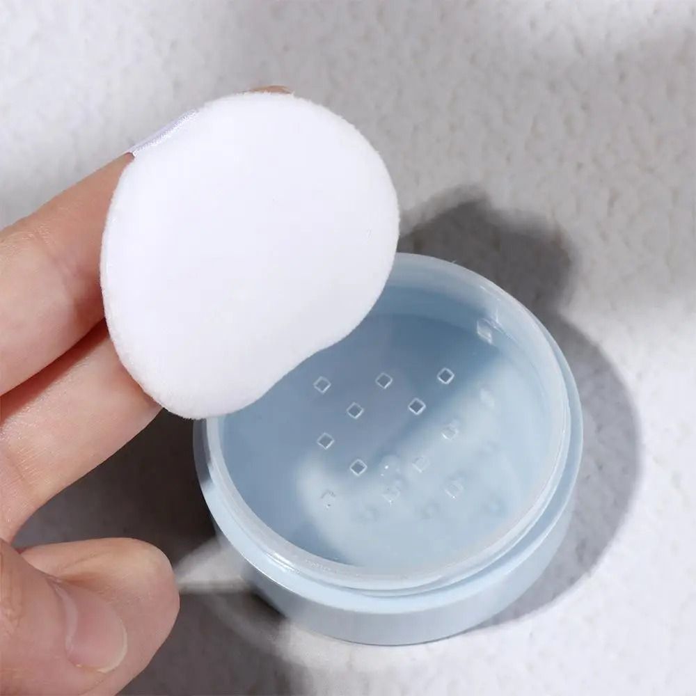 ขวดโหลแป้งฝุ่นสีขาวฝาปิดภาชนะบ - Beauty Makeup Blender บทวิจารณ์และราคา